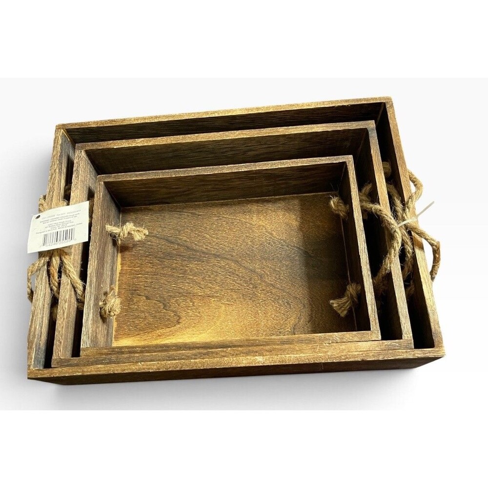 Barn Wood Nested Trays 3 pc by Lara’s Crafts New with tags.